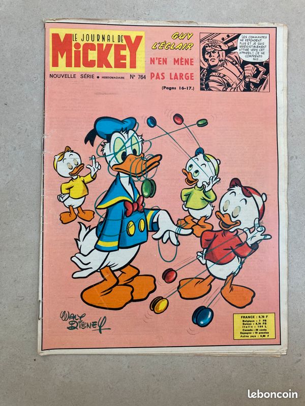 Bandes dessinées anciennes : journal de Mickey Numéros 711, 724, 747, 750, 752, 760, 764, 771, 773, 774 années 1966-1967 (Walt Disney) (image 14)