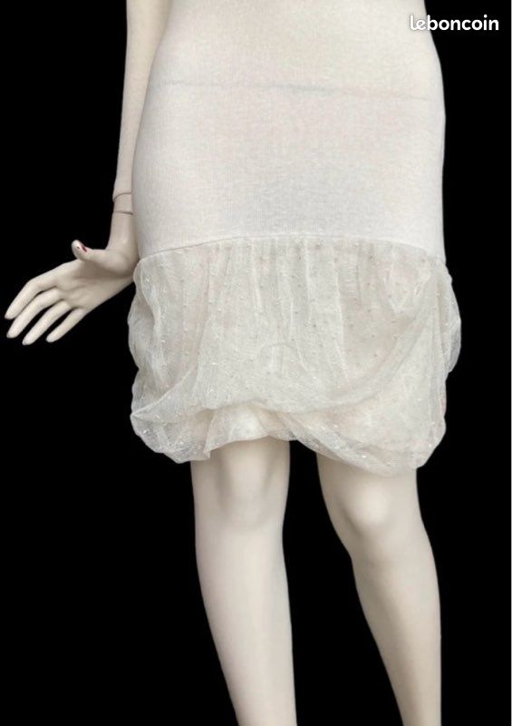 Dessous De Robe Cop Copine - Modèle Rose/crème - Taille 36 - Occasion Très Bon état - Vintage