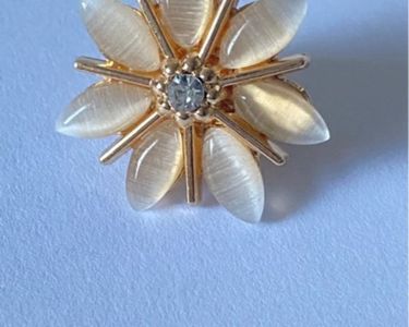 Broche Pin's Nominative Vintage Prénom Delphine - Fleur Émail Années 80