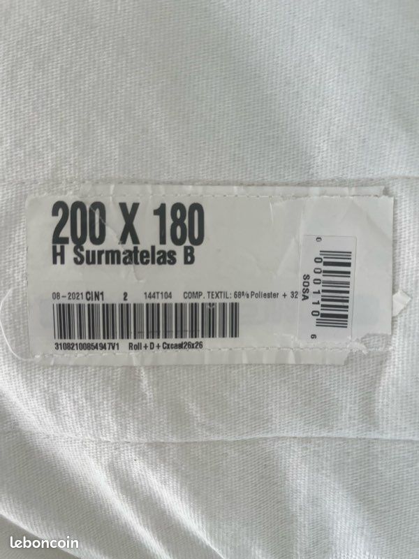 Surmatelas 180x200 (image 2)