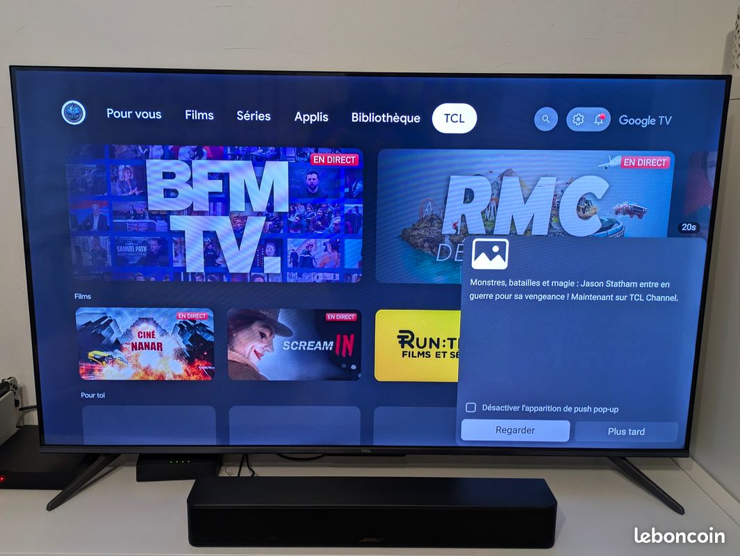 TV TCL QLED 4K 127cm Google TV (image 2)