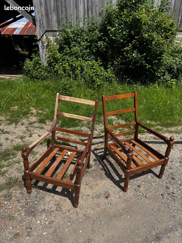 2 Fauteuils en bois massif (image 1)