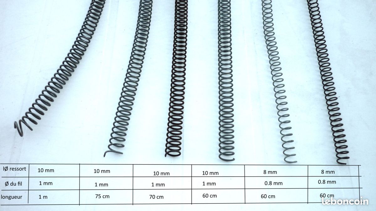 Ressorts divers, unité ou au mètre ,traction ou compresssion (image 2)