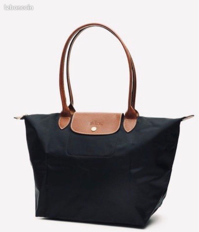 Cuir Sac Main Longchamp Sac Longchamp Pliage Noir Taille L Sac