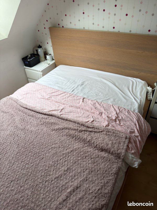 Lit + matelas 140x200 cm (image 2)