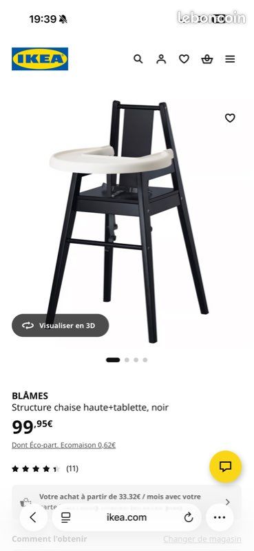 Chaise haute IKEA (image 1)