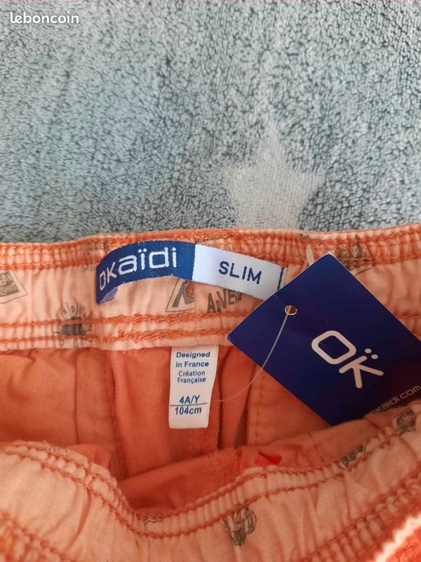Short Velours Okaïdi Taille 14 Ans Fille - Bleu Marine Irisè - Occasion Très Bon état