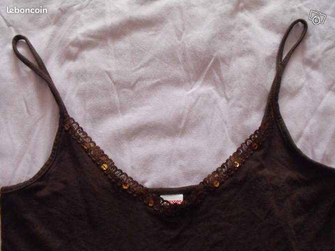 Débardeur à bretelles marron taille 38/40 (image 2)