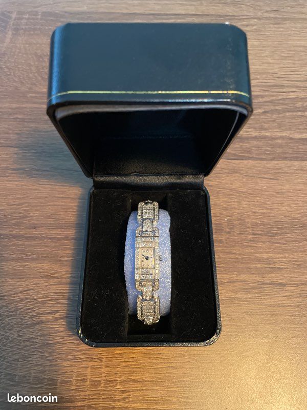 Montre art déco platine 950 et diamants (image 4)