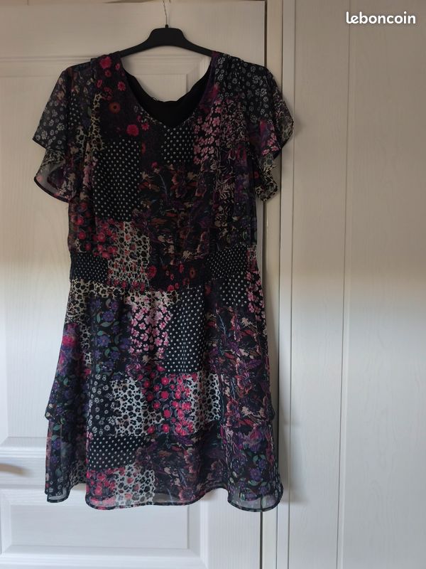 Robe femme d’été patchwork doublée T42 (image 2)