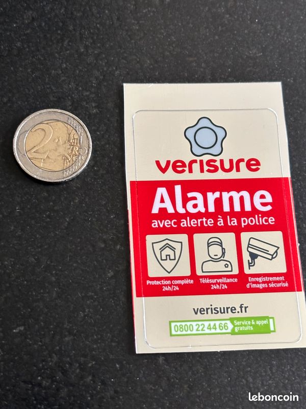 PLAQUE ALARME VERISURE MODÈLE 2023 24 cm X 15 cm NEUVE. EUR 33,99