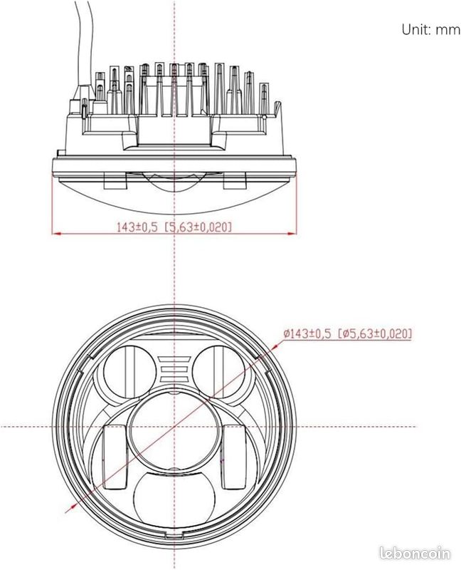 Locisne 5-3 / 4 ""5.75"" Projecteur à LED rond Projecteur Daymaker pour Harley D (image 5)