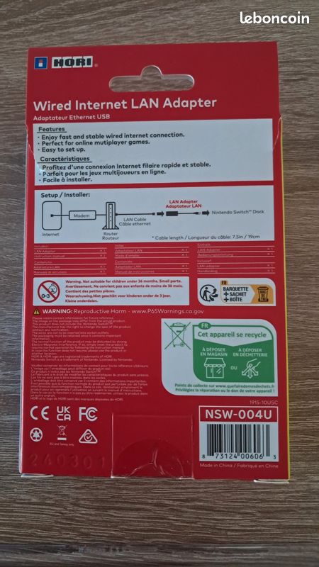 Adaptateur lan Nintendo switch (image 2)