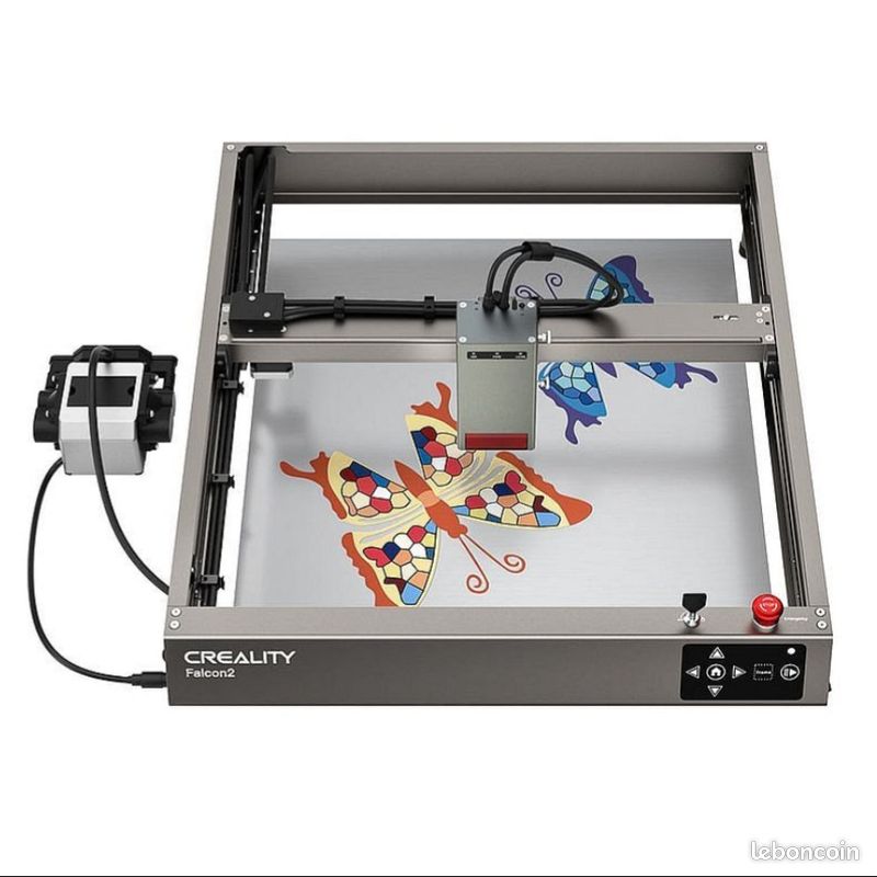 Graveur et découpeur laser Cralty Falcon Pro 22W + Graveur rotatif+nid d'abeilles. Kit complet (image 2)