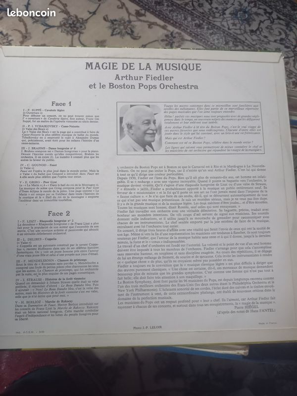 Vinyl, Magie de la musique arthur fiedlzr et le boston orchestra (image 2)