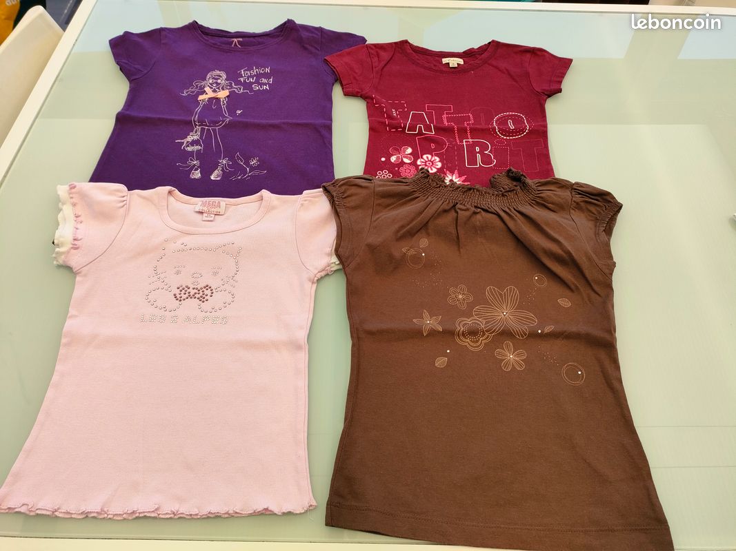 Vêtements tee shirt, legging robe fille 6 ans (image 7)
