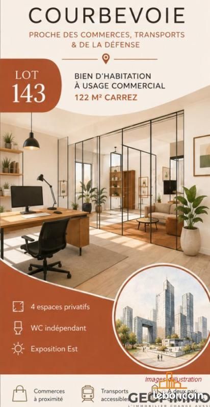 Appartement 122 m² · à Courbevoie · 122 m² · 945 000 €