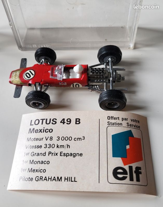 Lot 6 voitures F1 jouet offert par Elf station service Lotus Ferrari ICKX HILL