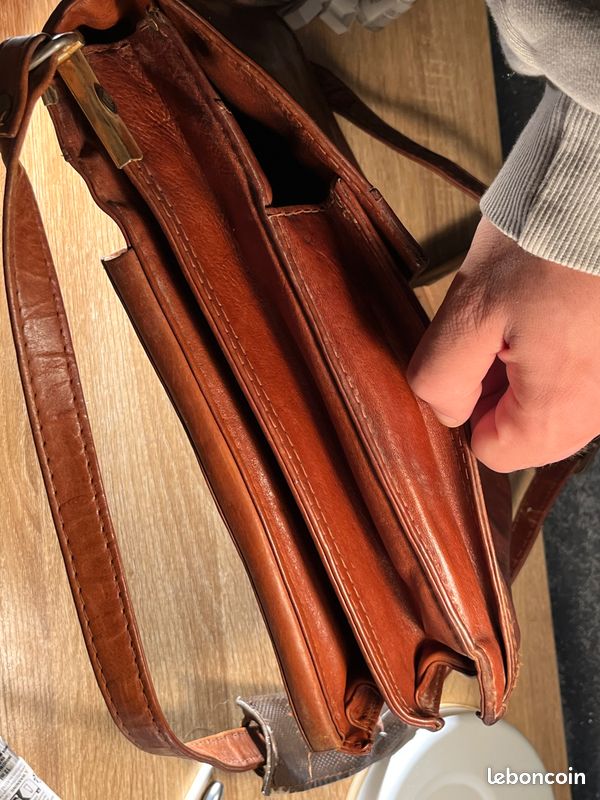 Sacoche vintage ADPEL Cuir véritable (image 11)