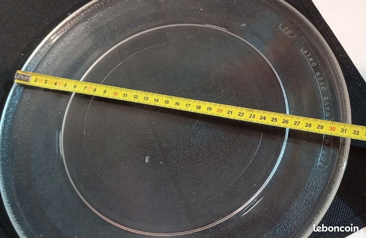 Plateau en verre micro onde 31,8 cm (image 1)