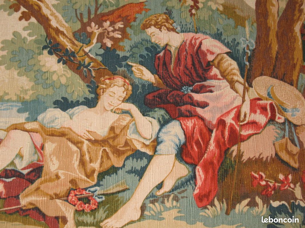 Grande Tapisserie Murale Tissée St Moritz Cafe - 100% Coton, Style Traditionnel