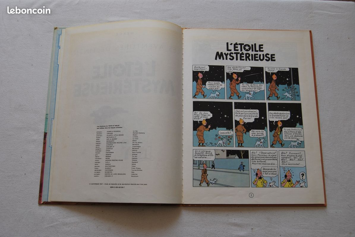 BD Tintin: L'étoile mystérieuse série C1 1976 (image 5)