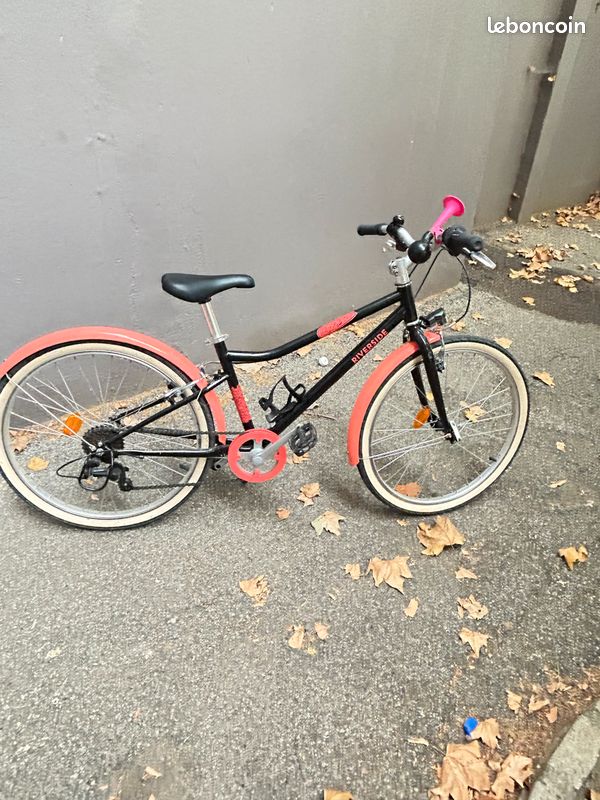 Vtc enfant riverside 500 noir corail 24 pouces 9-12 ans (image 3)