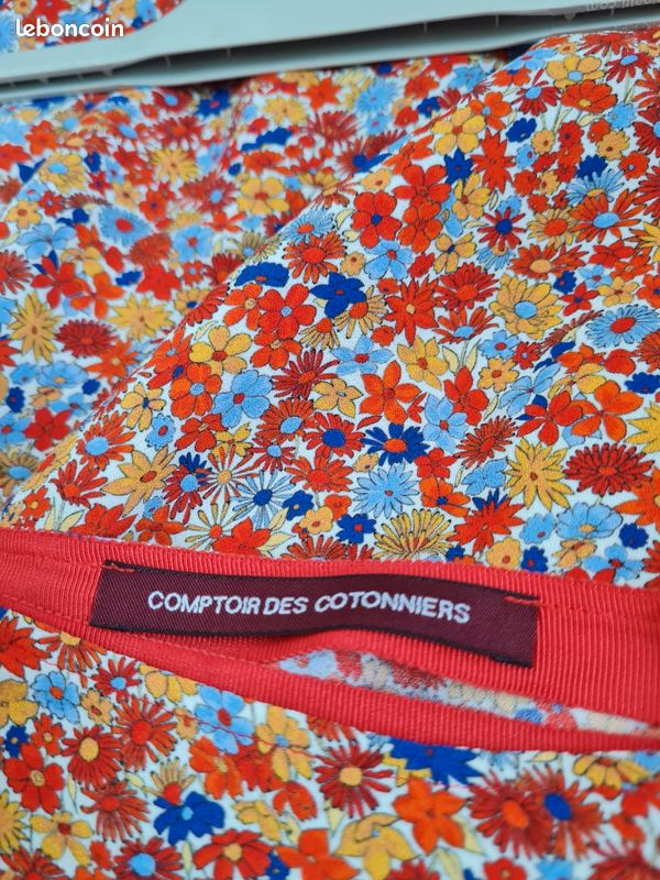 Jupe Comptoir Des Cotonniers 'Ipsy' à Motif Fleurs Fantaisie - Taille 38 - Occasion Très Bon État