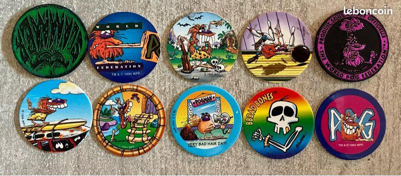 Lot de 40 Pog ,2 kini et une boîte à Pog - Collection Lot de 40 Pog ,2 kini et une boîte à Pog - Collection