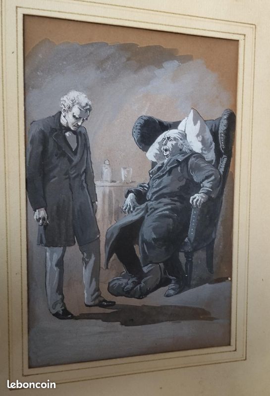 Tableau : très belle gouache attribuée au peintre belge Franz Gaillard 1861/1932 (image 2)