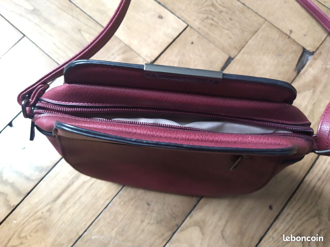 Sac à main bandoulière rouge/grenat (image 8)
