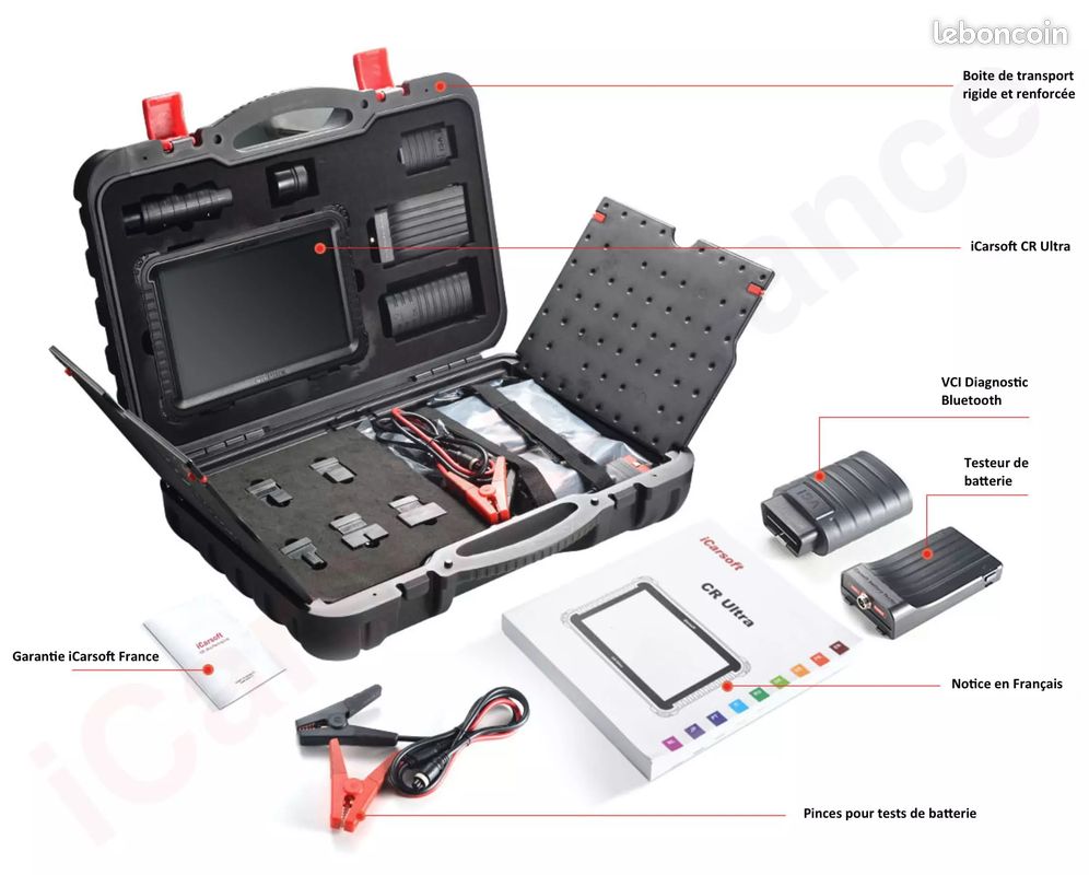 ICarsoft CR Ultra | Valise Diagnostic Auto en Français⁠⁫⁪⁪⁮⁠‍​⁭⁬⁢⁢⁬⁮⁠ (image 2)