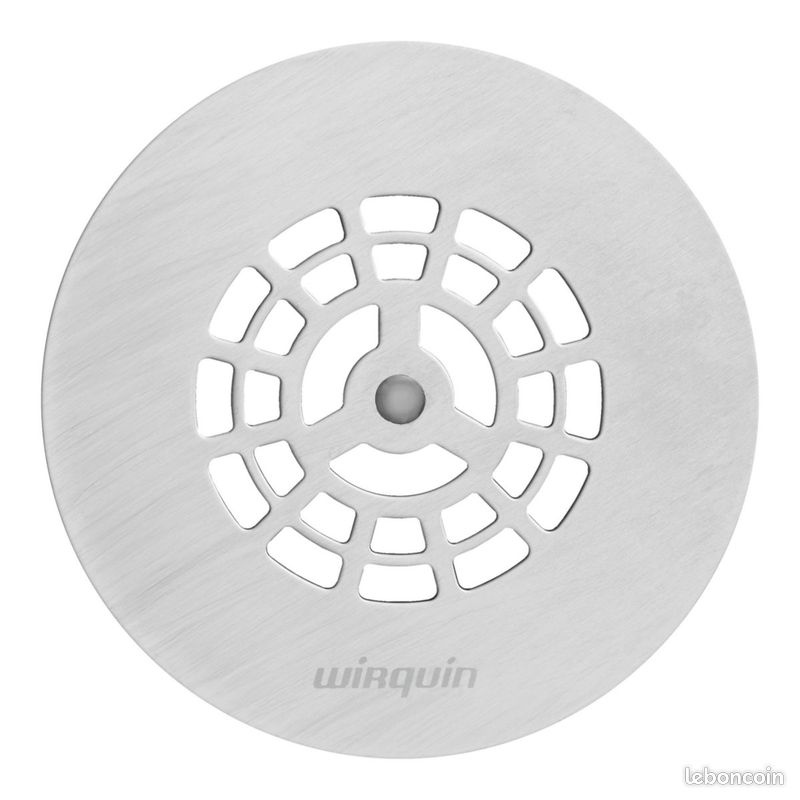 Grille en inox brossé Wirquin pour bonde de douche SLIM (image 1)