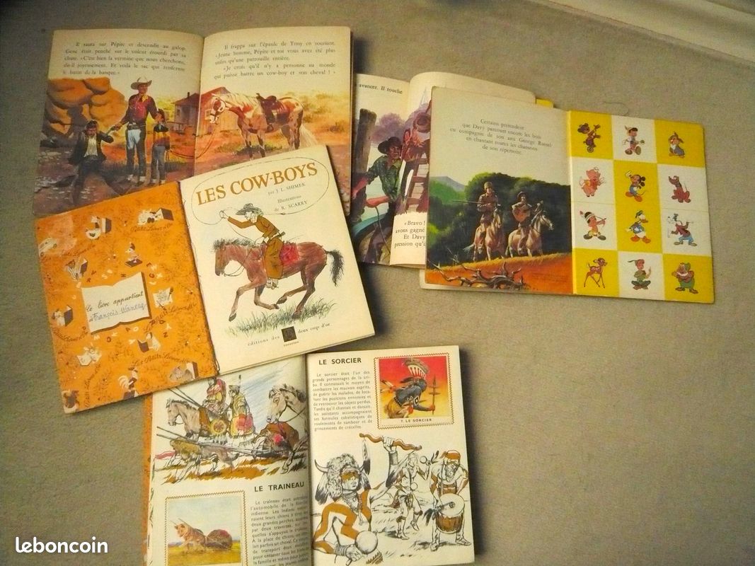 Davy crockett album rose indiens cow boys 1956 (image 3)