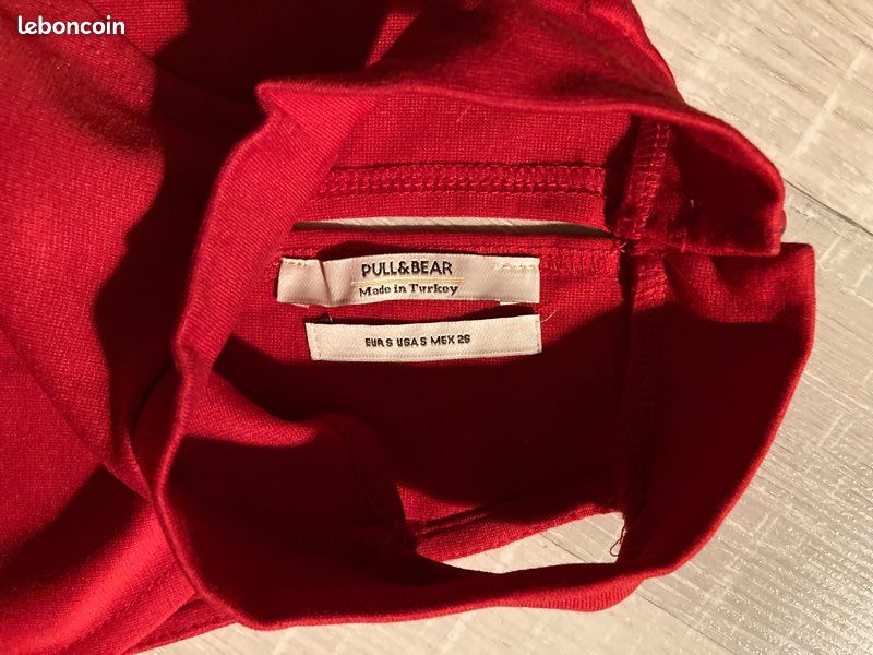 Robe moulante rouge TS pull and bear (image 2)