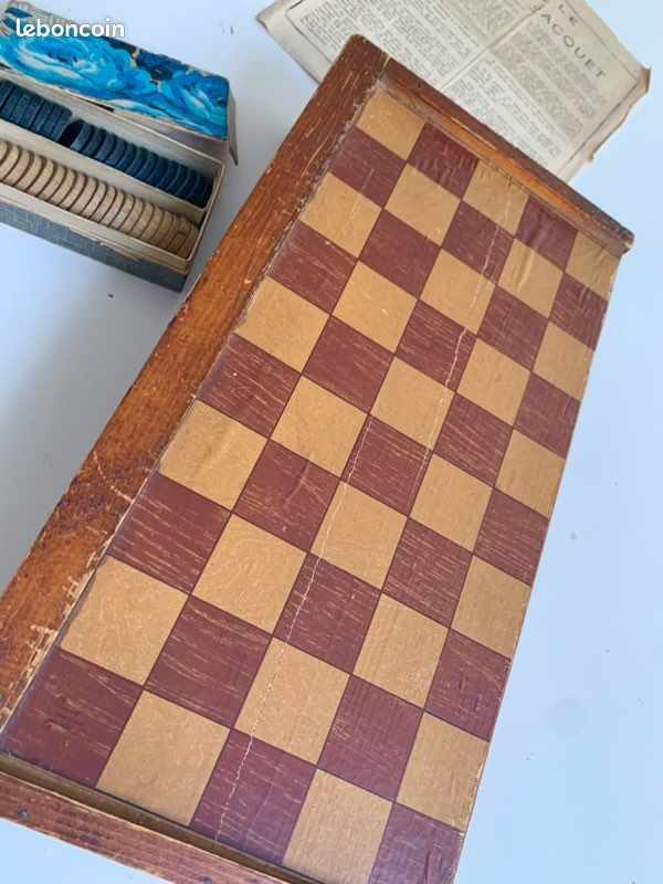 ANCIEN JOUET JEU patience roulette bille trèfle chance tôle années 1920-30 EUR 65,00 - FR