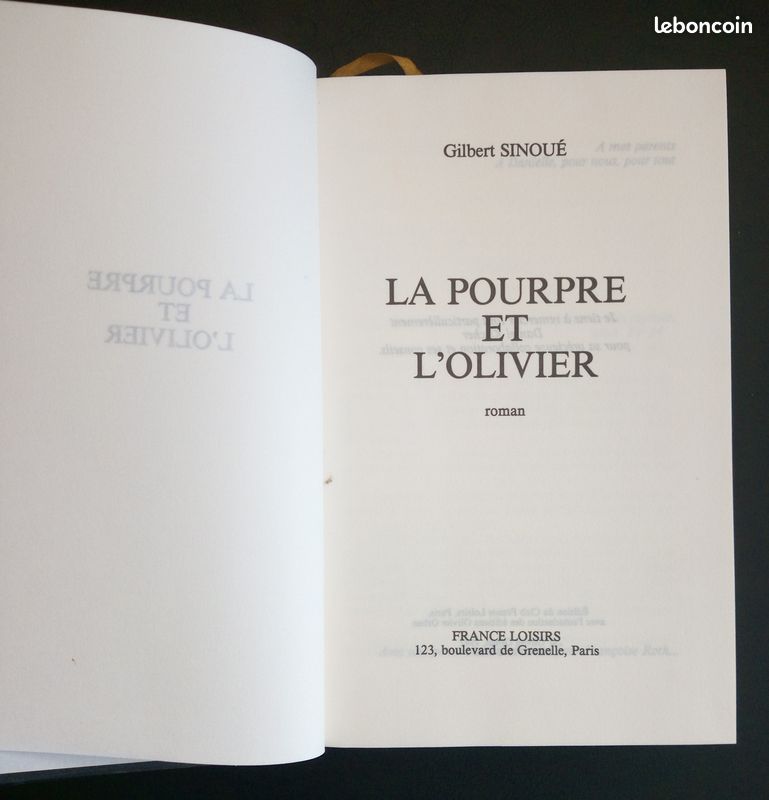 La pourpre et l'olivier Gilbert Sinoué (image 2)