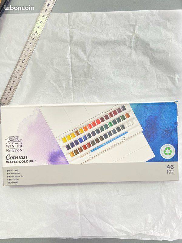 Winsor&Newton Coffret aquarelle Cotman 45 pièces avec pinceau (image 1)