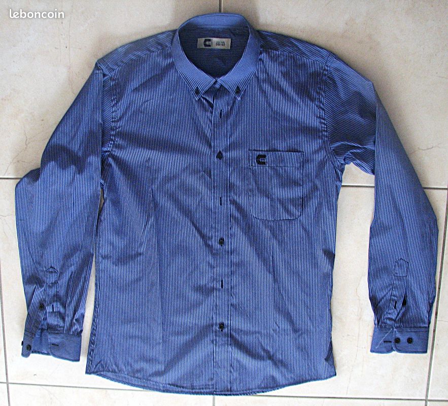 Chemise Homme Mag One – Gris – Taille 39/40 (M) – Coffret – Neuf Avec étiquettes