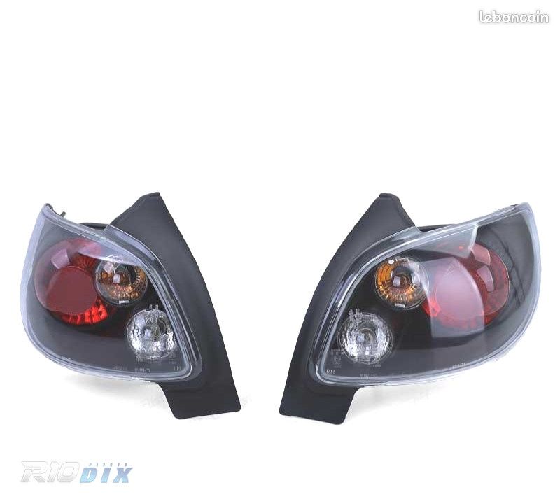 Paire De Feux Arrière LED Fumés Pour Peugeot 206 (1998-2006) - Style Barre - Neufs