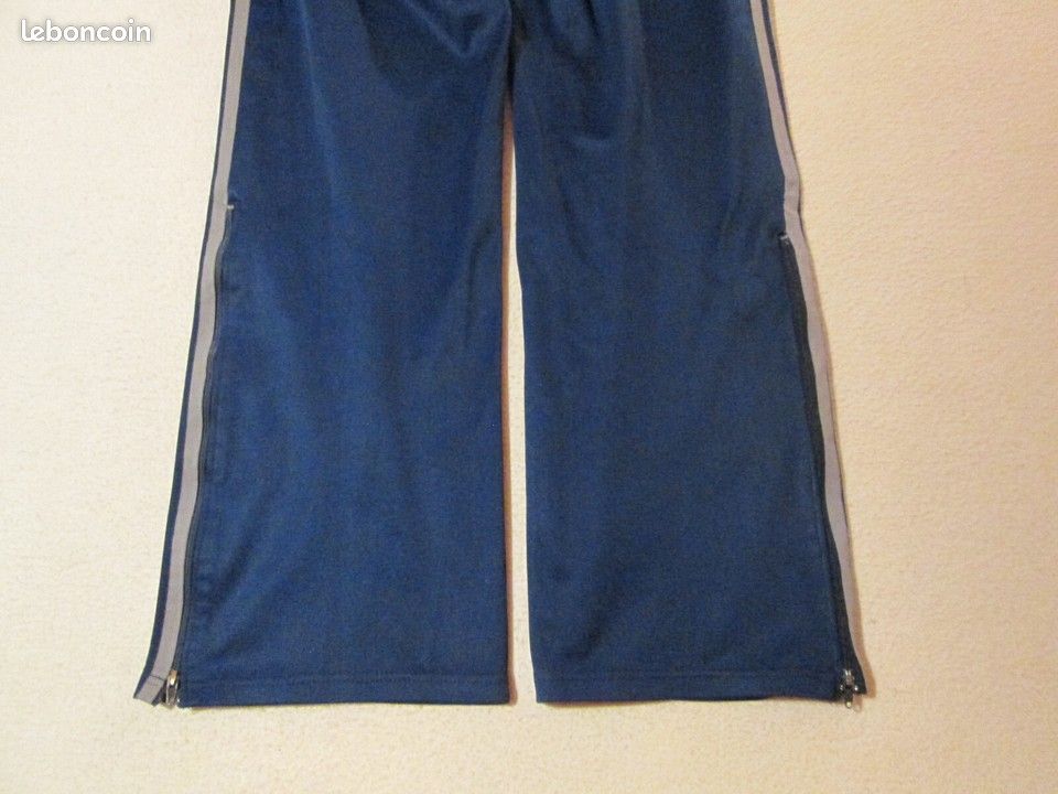 Pantalon De Jogging VINTAGE Adidas Ventex 80s - Taille XS/162, Bleu, état Très Bon - Pièce Y2K !