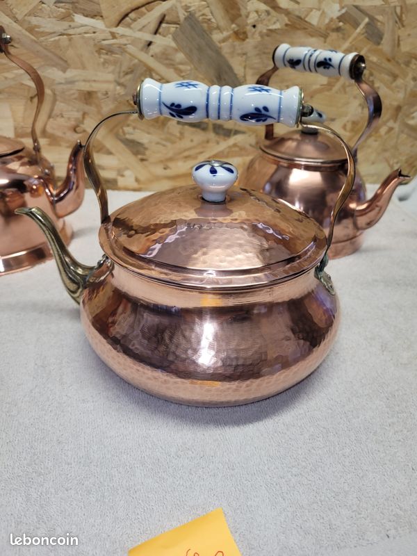 Théière en cuivre et laiton N° 3 (image 3)