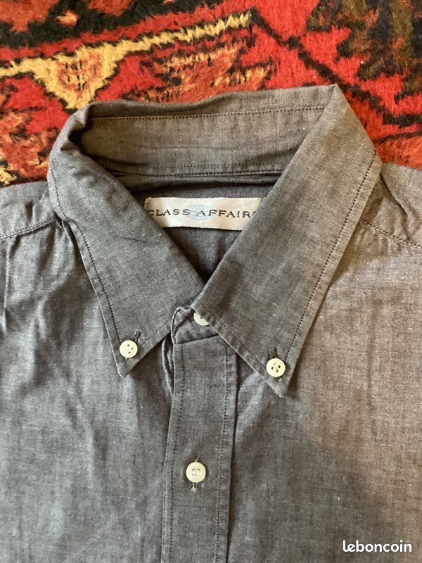 Chemise homme très bon état marque Class Affaire couleur gris clair, taille XL (image 2)