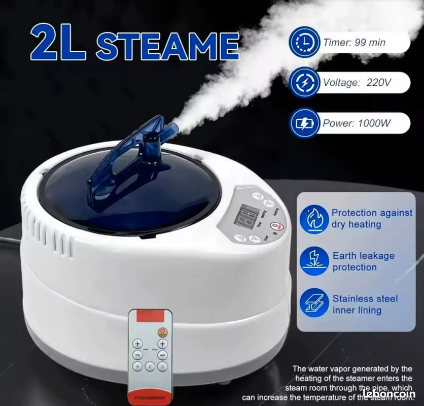 Tente de sauna portable pour tout le corps, générateur de vapeur de 2L avec télécommande (image 5)