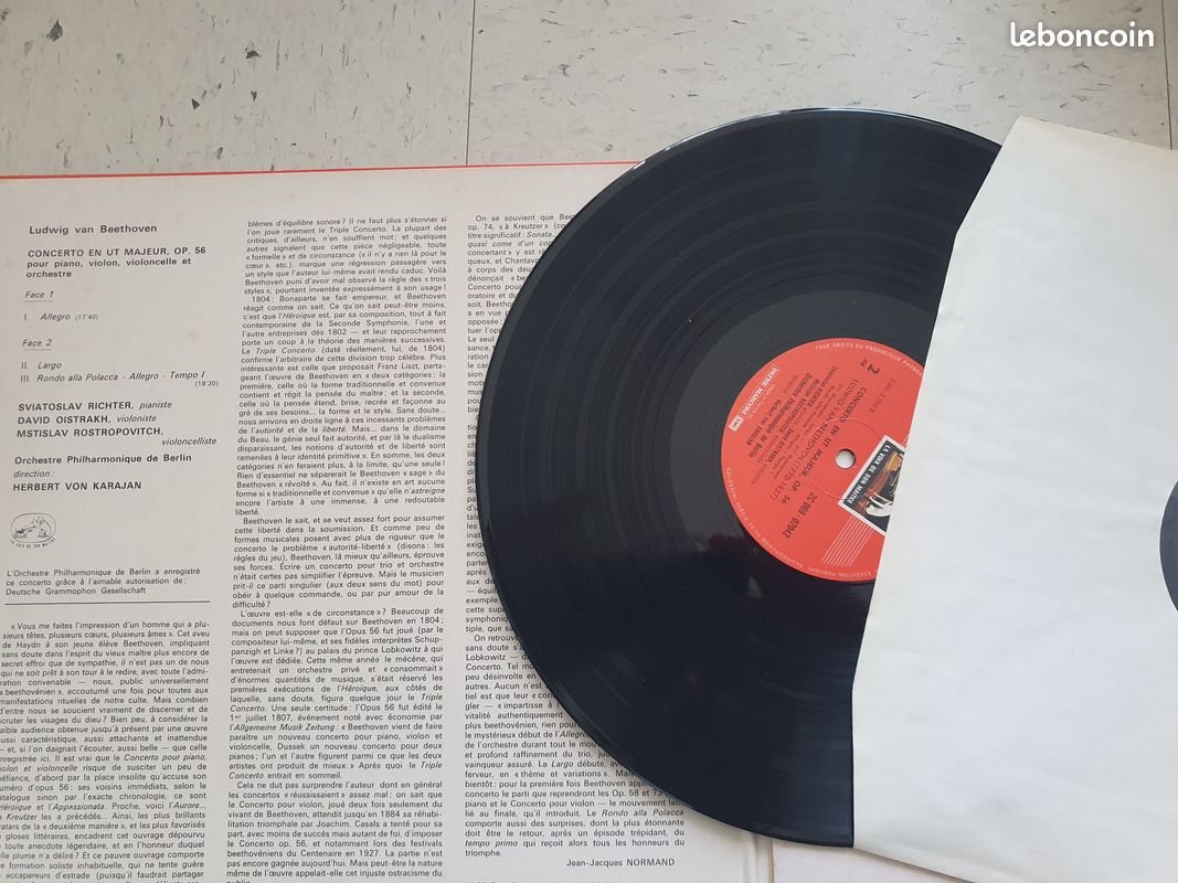 Beethoven triple concertoen ut majeur 33T LP (image 2)