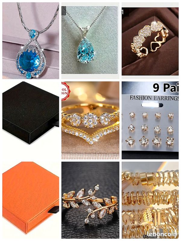 Bijoux fantaisies en gros lot (négociable pour prix) + présentoirs (image 3)