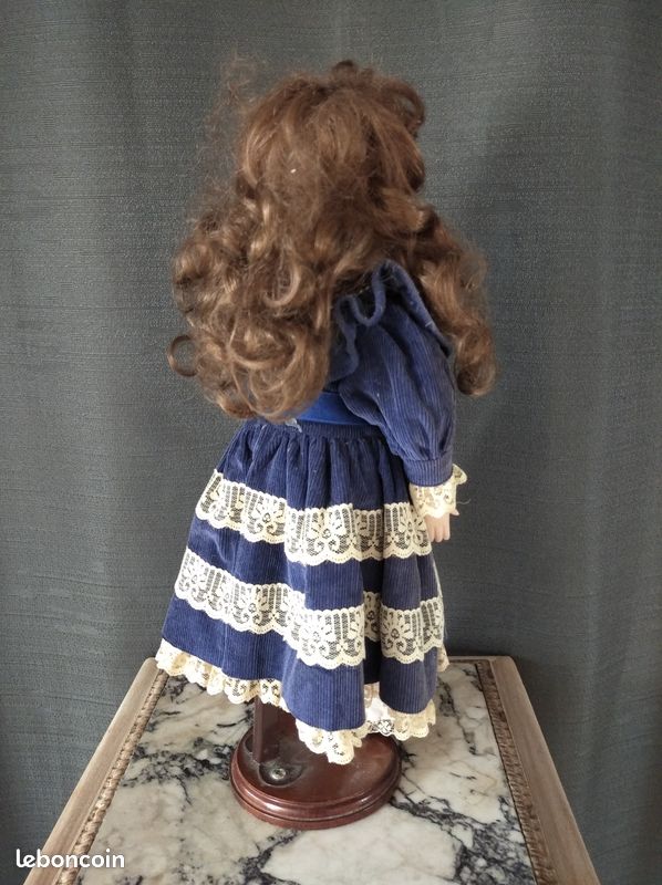 Robe trcotée mnature à fleurs bleues pour poupée en | Etsy