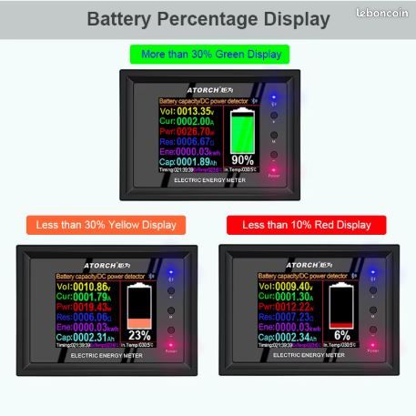 DT24 HD IPS Bluetooth affichage numérique alimentation cc APP voltmètre ampèremètre testeur de capacité de batterie jauge de carburant détecteur de tension compteur (image 3)