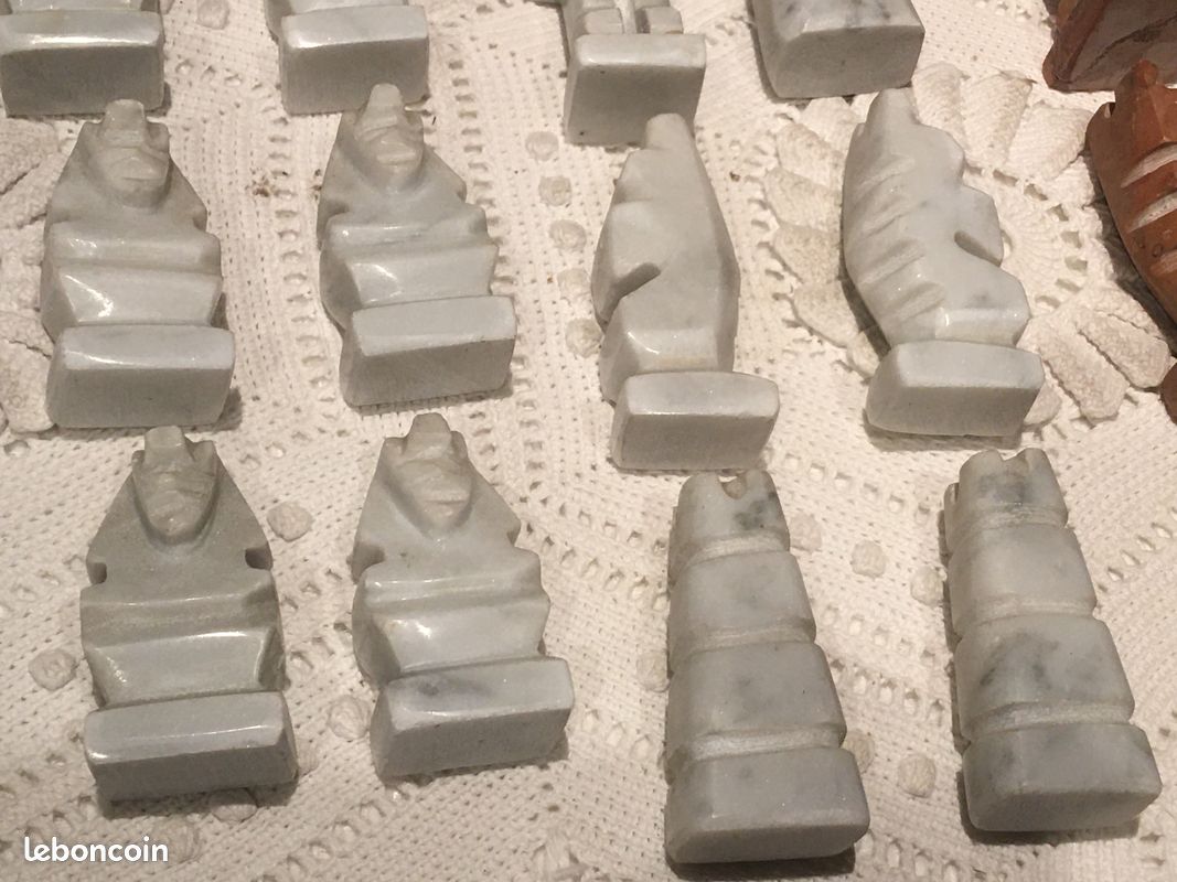 Jeu d’échecs / pièces en pierre thème Égypte , pharaons (image 3)