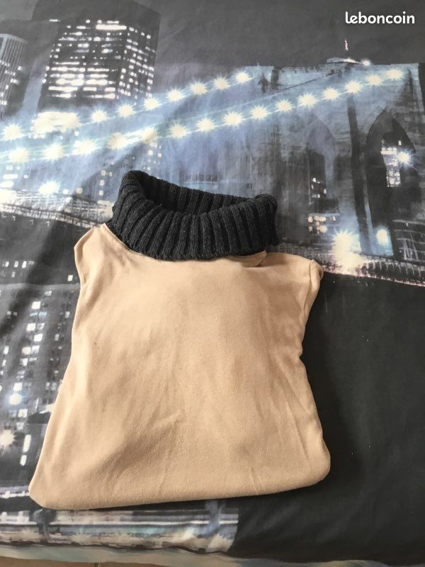 Pull femme Col et Poignées roulés en Laine .Très B E (image 8)